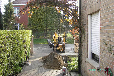 horizontaal boren onder oprit horizontaal boren onder oprit